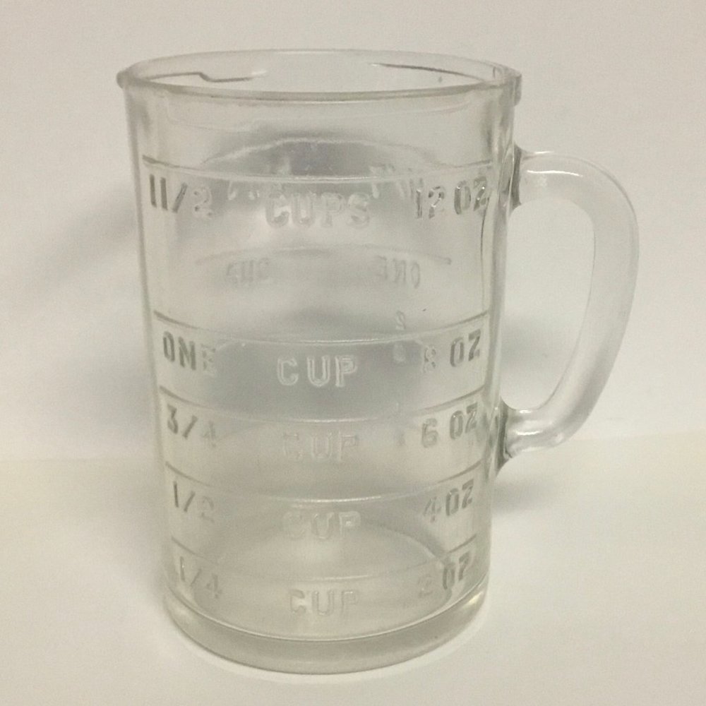 Vtg Pamco Glass 1 .5 Cup Dry Measuring Cup (No Chopper/No Spout)